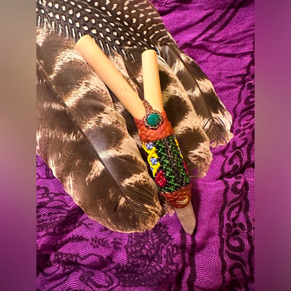 Sacred Kuripe Snuff Pipe